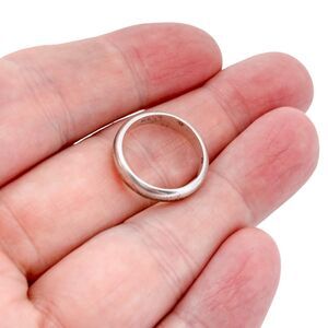 Vintage SU Sterling Silver 925 4mm Wedding Band Ring 5.75